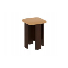 Табурет PlatePlace (кава + горіх, 35х35х45 см)
