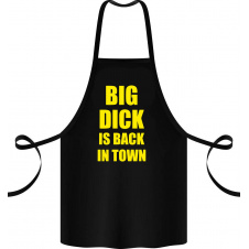 Фартук с принтом Арбуз Big dick is back in town 68 см Черный