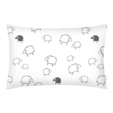 Евро наволочка Cosas SHEEP DARK GREY Ранфорс 50х70 см Серый