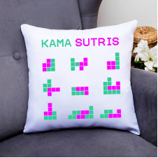Подушка декоративная с принтом "Kama Sutris. Тетрис. Kama Sutra. Кама сутра" Кавун П000761