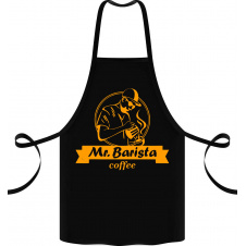 Фартук с принтом Арбуз Mr. Barista coffee 68 см Черный