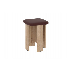 Табурет PlatePlace (коричневий + сонома, 35х35х45 см)
