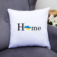 Подушка декоративная с принтом "Home" Белый Кавун П000331