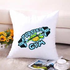 Подушка декоративная с принтом "Turtles gym" Push IT Белый Кавун П000627