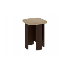 Табурет PlatePlace (браун торонто + горіх, 35х35х45 см)
