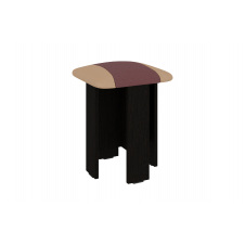 Табурет BiteBoutique (бордо + кава premium + венге, 35х35х45 см)