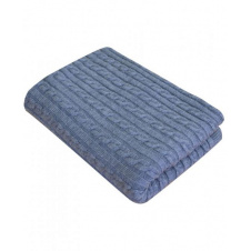 Вязаный плед Прованс SOFT 220х240 см Синий (3027)
