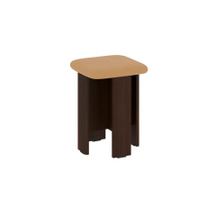 Табурет PlatePlace (кава + горіх, 35х35х45 см) Стрий