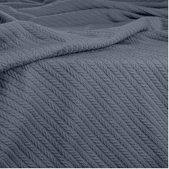 Покрывало 240х260 Smoky Knitted Braid Cosas серый Братське