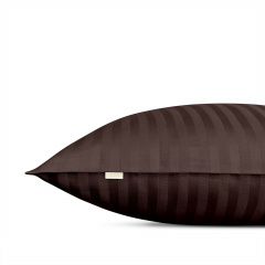 Подростковая постель сатин с простыней на резинке WALNUT CS1 Cosas Шоколад 160х220 см Гуляйполе