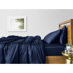 Семейный комплект Cosas DARK BLUE SATIN CS1 2х160х220 см Синий Васильков