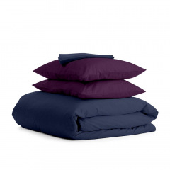 Полуторное постельное белье Dark Blue CS6 Cosas Фиолетовый 160х220 см Якимівка