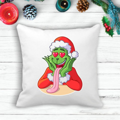 Подушка с новогодним принтом Гринч The Grinch Влюблен Белый Кавун П003600 Чернігів