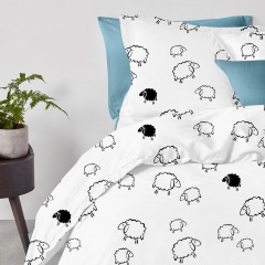 Набор наволочек Cosas BLUE SHEEP 50х70 см Голубой/белый Орехов
