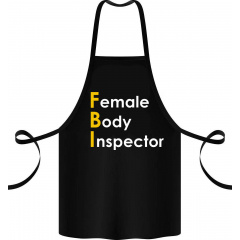 Фартук с принтом Арбуз Female Body Inspector 68 см Черный Хмельник