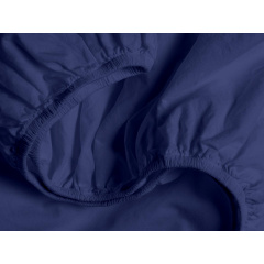 Набор простыни на резинке Cosas BEIGE/DARK BLUE Ранфорс 90х200х20 см 2 шт Синий/Бежевый Первомайск