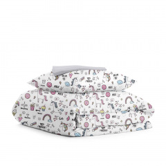 Подростковая постель с простыней на резинке UNICORN SWEETS CS3 Cosas Белый 155х215 см Кам'янка-Дніпровська