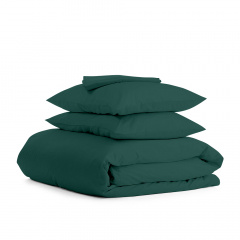 Семейный комплект Cosas DARK GREEN Ранфорс 2х160х220 см Зеленый Ковель