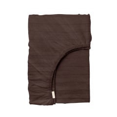 Подростковая постель сатин с простыней на резинке WALNUT Cosas Шоколад 160х220 см Генічеськ