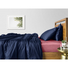 Евро постельное белье Dark Blue CS4 Cosas Сакура 200х220 см Краматорськ