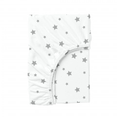 Набор простыни на резинке Cosas ROSE DOTS / GREY STARS Ранфорс 90х200х20 см 2 шт. Балаклея