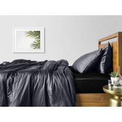 Полутораспальный комплект Cosas GREY SATIN CS5 160х220 см Черный/Серый Черновцы