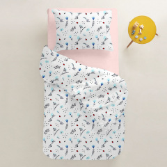 Подростковое постельное белье BLUE WILDFLOWERS Cosas Белый 155х215 см Жмеринка