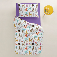 Подростковое постельное белье Colorful Animals CS4 Cosas Бежевый 160х220 см Киев