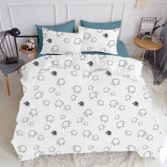 Двуспальный пододеяльник Cosas SHEEP DARK GREY Ранфорс 180х220 см Серый Ворожба