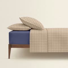 Двуспальная постель с простыней на резинке BEIGE GEOMETRY CS4 Cosas Бежевый 180х220 см Житомир