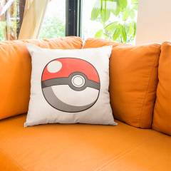 Подушка декоративная с принтом "Красно-белый шар Pokemon. Покемоны " Push IT Белый Кавун П000748 Костополь