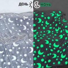 Плед светящейся горящей звезды OPT-TOP Blanket день/ночь 120х150 см Grey (1756375703) Іршава