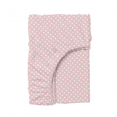 Набор простыни на резинке Cosas ROSE DOTS/ GREY STARS Ранфорс 160х200х20 см 2 шт Розовый/Белый Калуш