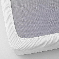 Подростковая постель с простыней на резинке SMOKY WHITE Cosas серый 155х215 см Петрово