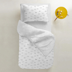 Простыня на резинке 80х160 см GREY DOTS Cosas белый Братське