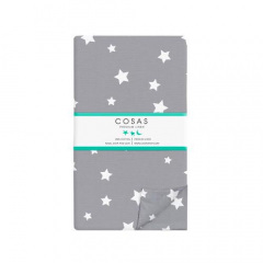Семейная постель с простыней на резинке Grey Stars CS6 Cosas серый 2х160х220 см Гуляйполе