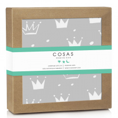 Непромокаемый наматрасник 70х120 см GREY CROWN Cosas серый Костопіль