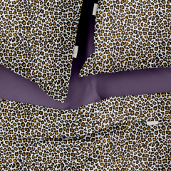 Двуспальная постель с простыней на резинке Leopard CS3 Cosas Бежевый 180х220 см Жмеринка