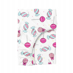 Простынь на резинке 80х160 см LOLLIPOPS Cosas розовый Бородянка