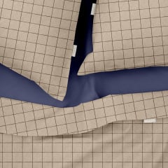 Полуторная постель с простыней на резинке BEIGE GEOMETRY CS6 Cosas Бежевый 160х220 см Луцк