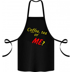 Фартук с принтом Арбуз Coffe, tea or Me 68 см Черный Жмеринка