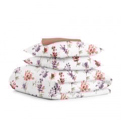Двуспальная постель с простыней на резинке WATERCOLOR FLOWERS CS5 Cosas Фиолетовый 180х220 см Сарни