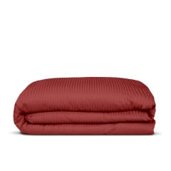 Подростковая постель сатин с простыней на резинке BURGUNDY CS1 Cosas Красный 160х220 см Братське