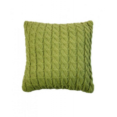 Вязаная наволочка ART KNIT Косы 45х45 см Зеленый (6752) Чернігів