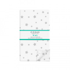 Полуторное постельное белье Grey Stars CS4 Cosas Белый 160х220 см Хмельник