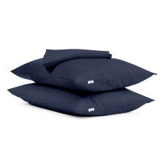 Набор наволочки и простыни Cosas DARK BLUE SATIN CS1 Сатин 220х240 см Синий Вараш