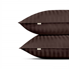 Полуторная постель сатин с простыней на резинке WALNUT Cosas Шоколад 160х220 см Харьков