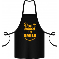Фартук с принтом Арбуз Dont forget to smile 68 см Черный Курінь