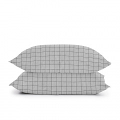 Полуторная постель с простыней на резинке GREY GEOMETRY CS3 Cosas серый 160х220 см Курень