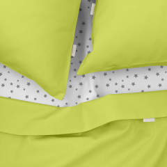 Семейная постель с простыней на резинке Lime CS3 Cosas Лайм 2х160х220 см Курінь